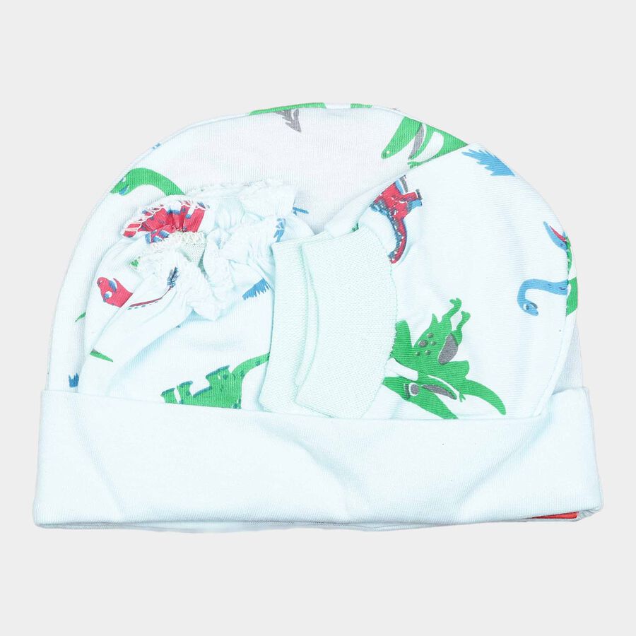 Infants Cotton Printed Baby Gift Set, Aqua, large image number null