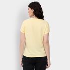 Ladies' Round Neck T-Shirt, Yellow, small