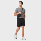 Men's Black Regular Fit Sports Shorts, Black, small