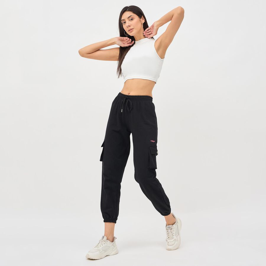 Ladies' Regular Track Pants, Black, large image number null