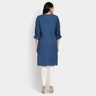 Ladies' Cotton Kurta, Dark Blue, small image number null