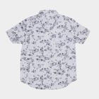 Boys White Cotton Classic Casual Shirt, White, small