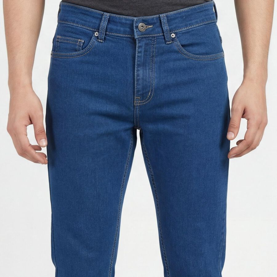 Men's Light Blue Slim Fit Classic Jeans, Light Blue, large