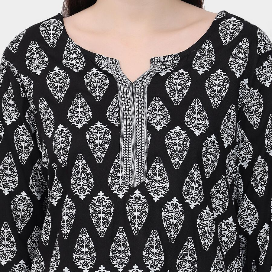 Ladies' Kurti, काला, large image number null