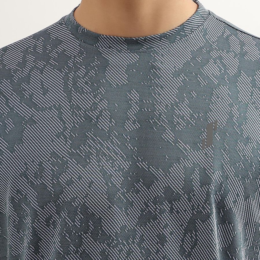 Men's Dark Slate Blue Crew Neck Drifit Tee Shirt, गहरा नीला, large image number null