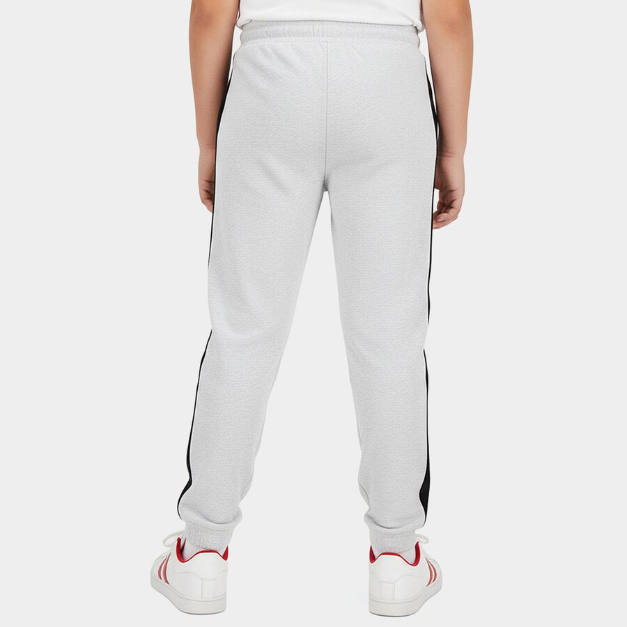 Boys' Navy Blue Regular Fit Solid Pyjama, एक्रू मिश्रित, large