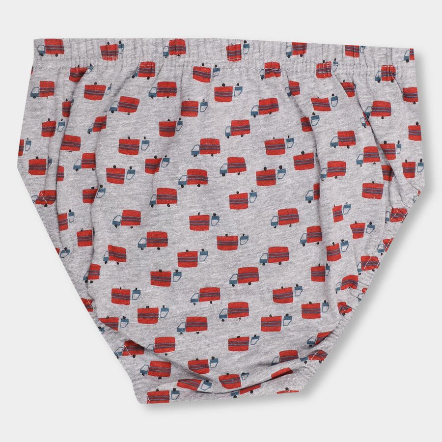 Boys' 100% Cotton Briefs, लाल, large image number null