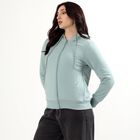 Women's Light Sage Green Hooded Casual Sweatshirt, हल्का हरा, small image number null