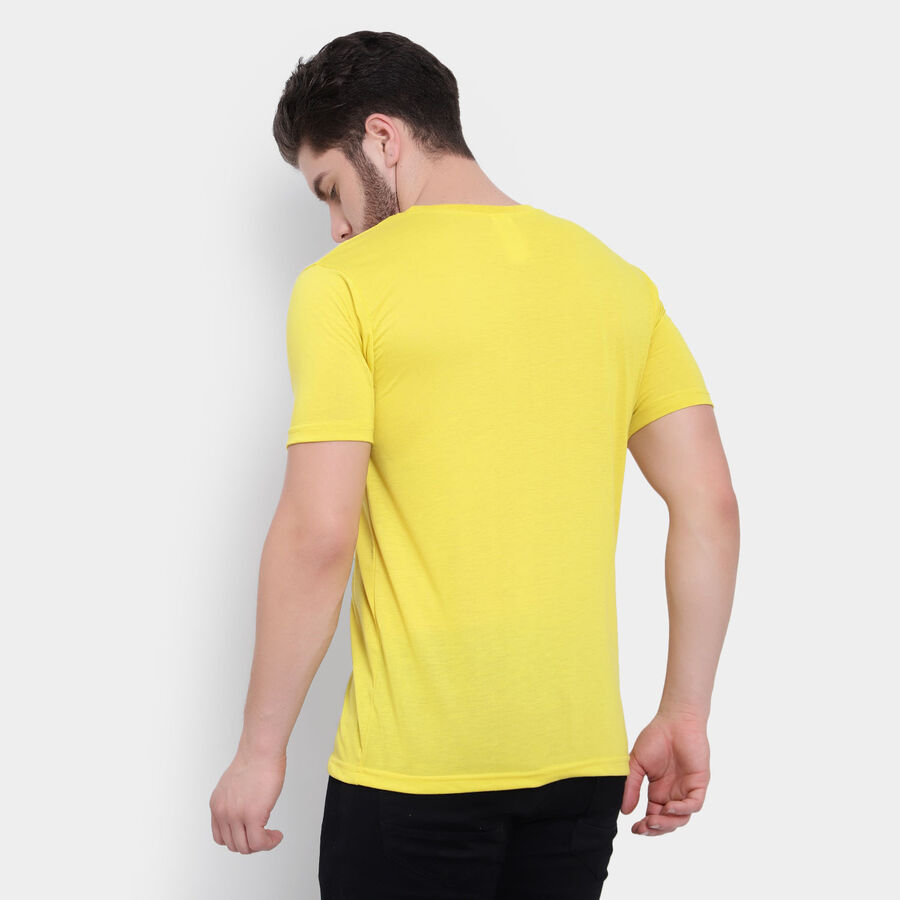 Round Neck T-Shirt, Yellow, large image number null