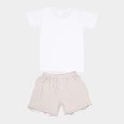 Infants Cotton Round Neck Baba Suit, White, small image number null