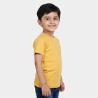 Boys' Half Sleeves T-Shirt, Mustard, small