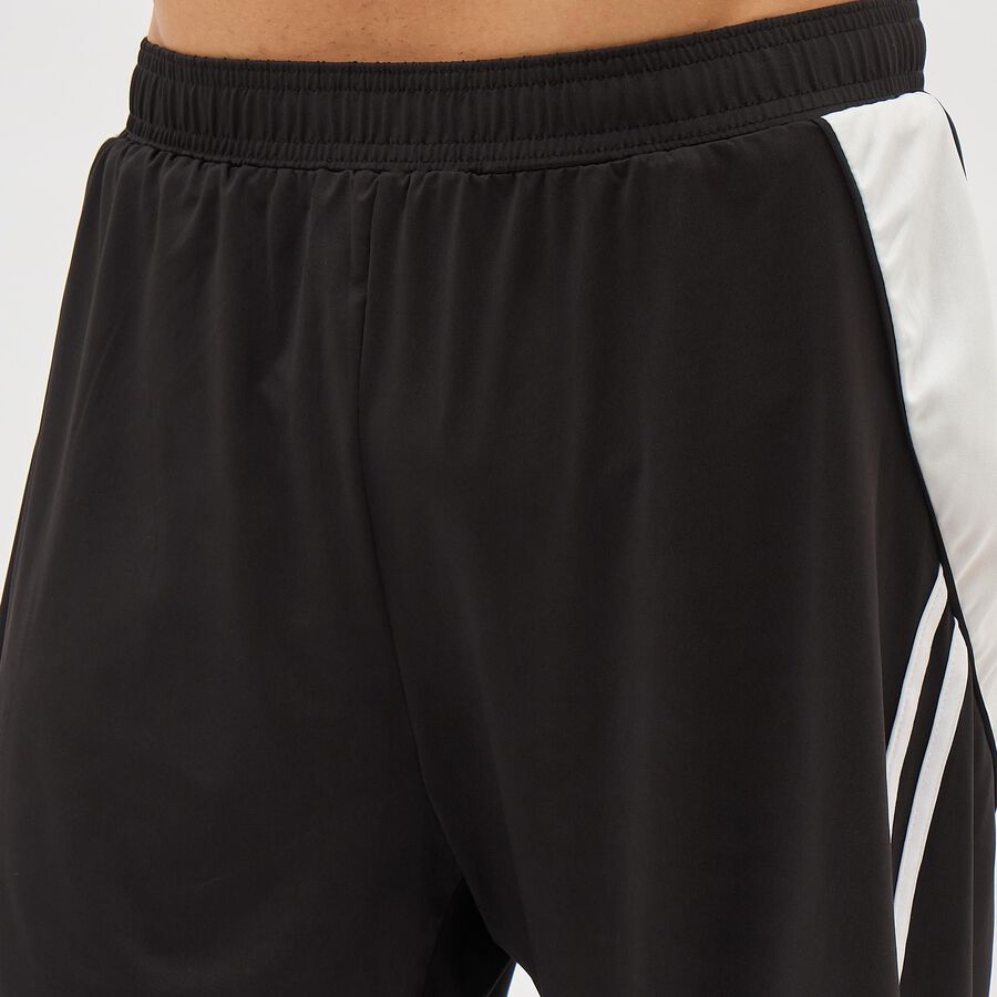 Men's Jet Black Regular Fit Sports Shorts, काला, large image number null