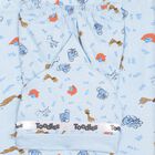 Infants Printed Cotton Baby Gift Set, Light Blue, small image number null