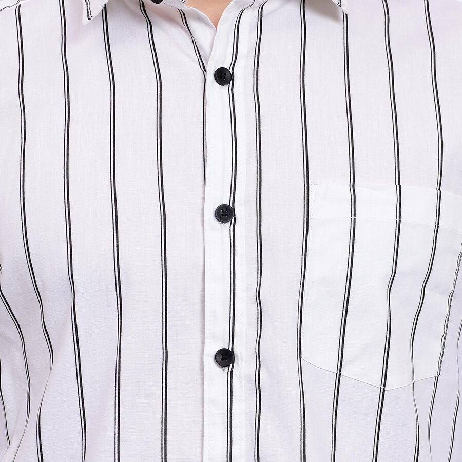 Men's 100% Cotton Casual Shirt , White, large image number null
