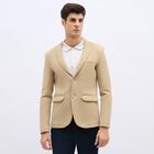 Men's Light Beige Slim Fit Single-Breasted Blazer, गहरा पीला, small image number null