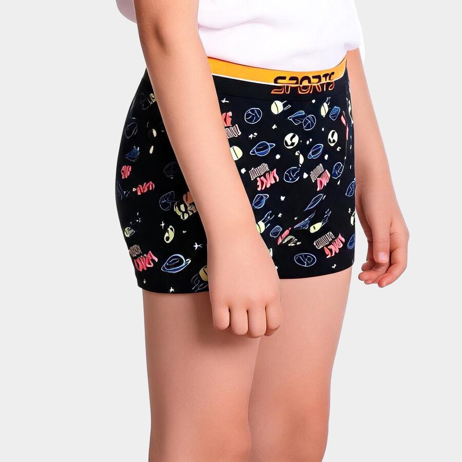 Boys Black Regular Fit Briefs, काला, large