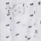 Girls Bright Snow White Round Neck Romantic T-Shirt, White, small image number null