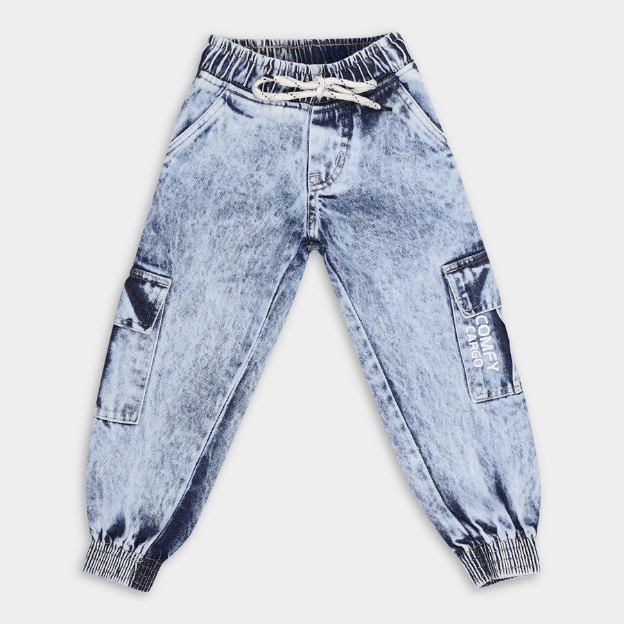 Boys' 100% Cotton Jeans, हल्का नीला, large image number null