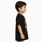 Boys Jet Black Crew Neck Casual T-Shirt, Black, small image number null
