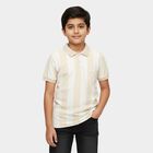 Boys' Half Sleeves T-Shirt, Beige, small