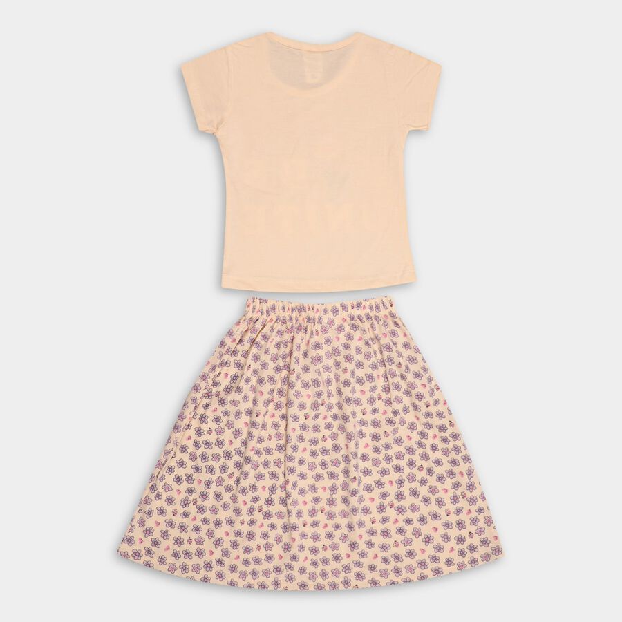 Girl's Top Skirt , Peach, large image number null