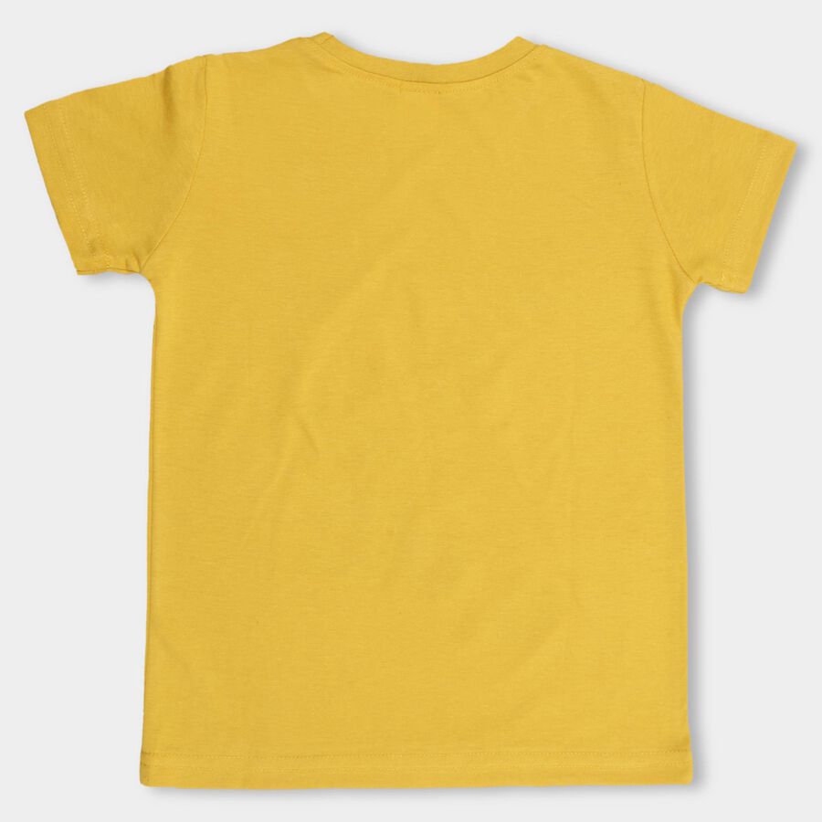 Boys' Half Sleeves T-Shirt , मस्टर्ड, large image number null