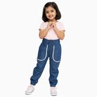 Girls' Jeans, मध्यम नीला, small image number null