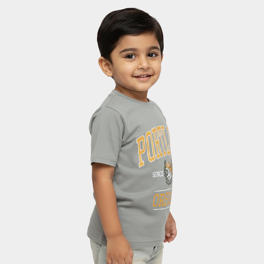 Boys' Half Sleeves T-Shirt, Light Green, large