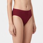 Women Wine Regular Fit Solid Panty, वाइन, small