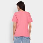 Ladies' Round Neck T-Shirt , गुलाबी, small image number null