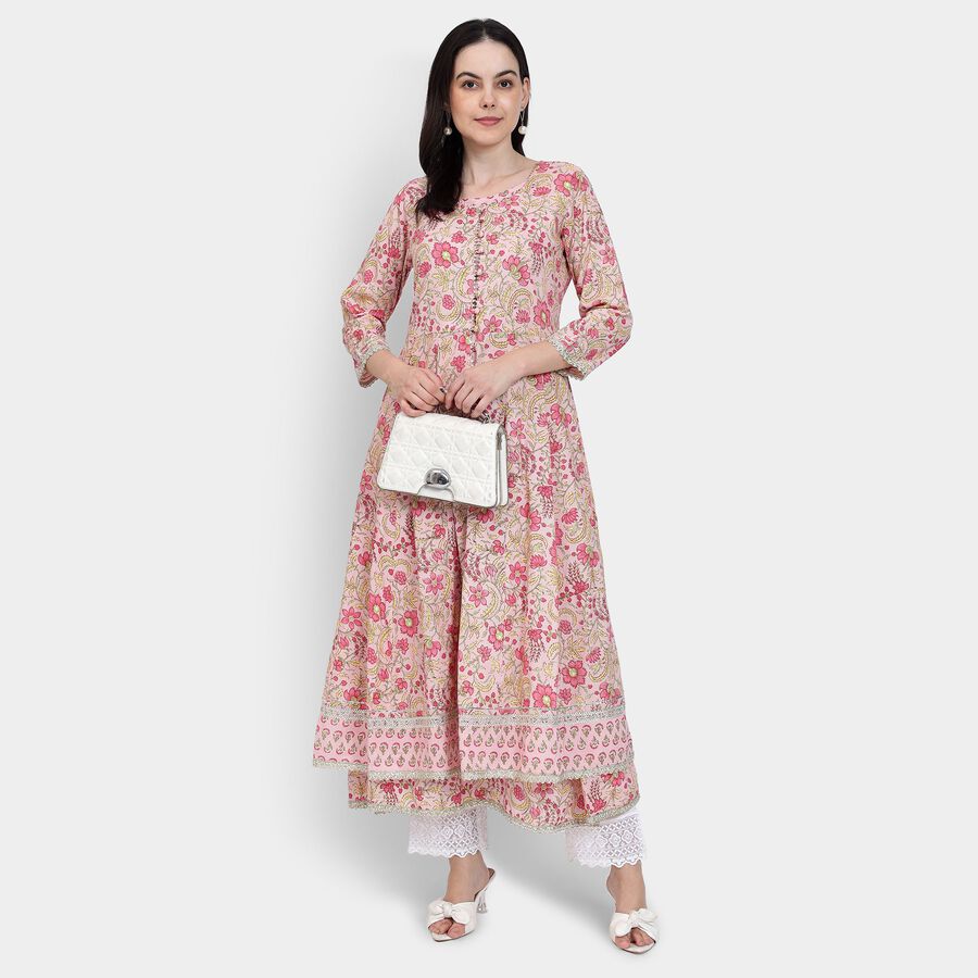 Ladies' Kurta Pyjama Set, Light Pink, large image number null