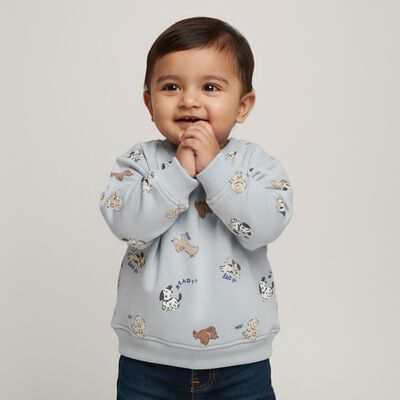 Infants Light Blue Crew Neck Casual Sweatshirt