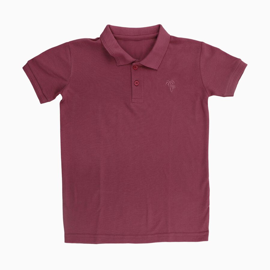 Boys Bright Pink Round Neck Casual T-Shirt, गुलाबी, large