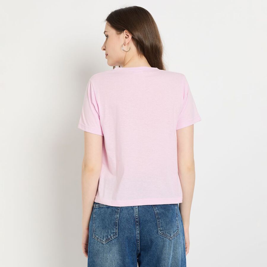 Ladies' Round Neck T-Shirt, लाइलेक, large image number null