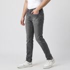 Men's Grey Slim Fit Faded Jeans, Light Grey, small