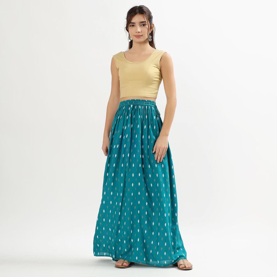 Ladies' Lehenga Skirt, Dark Green, large image number null