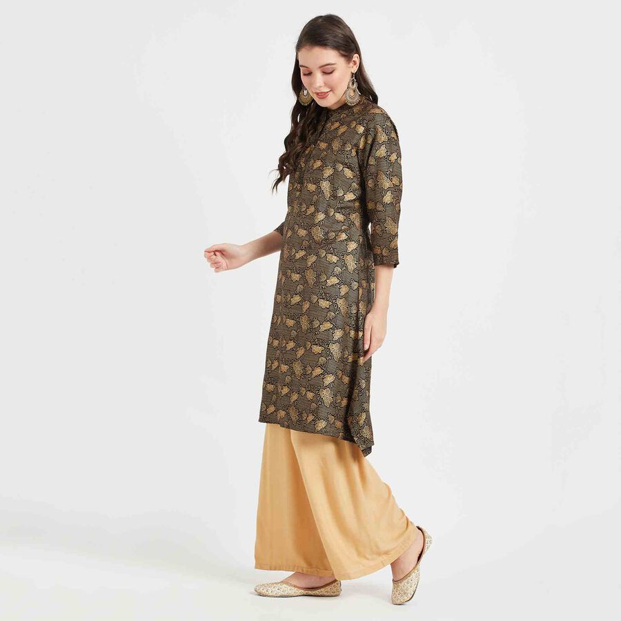 Printed Kurta, Black, large image number null