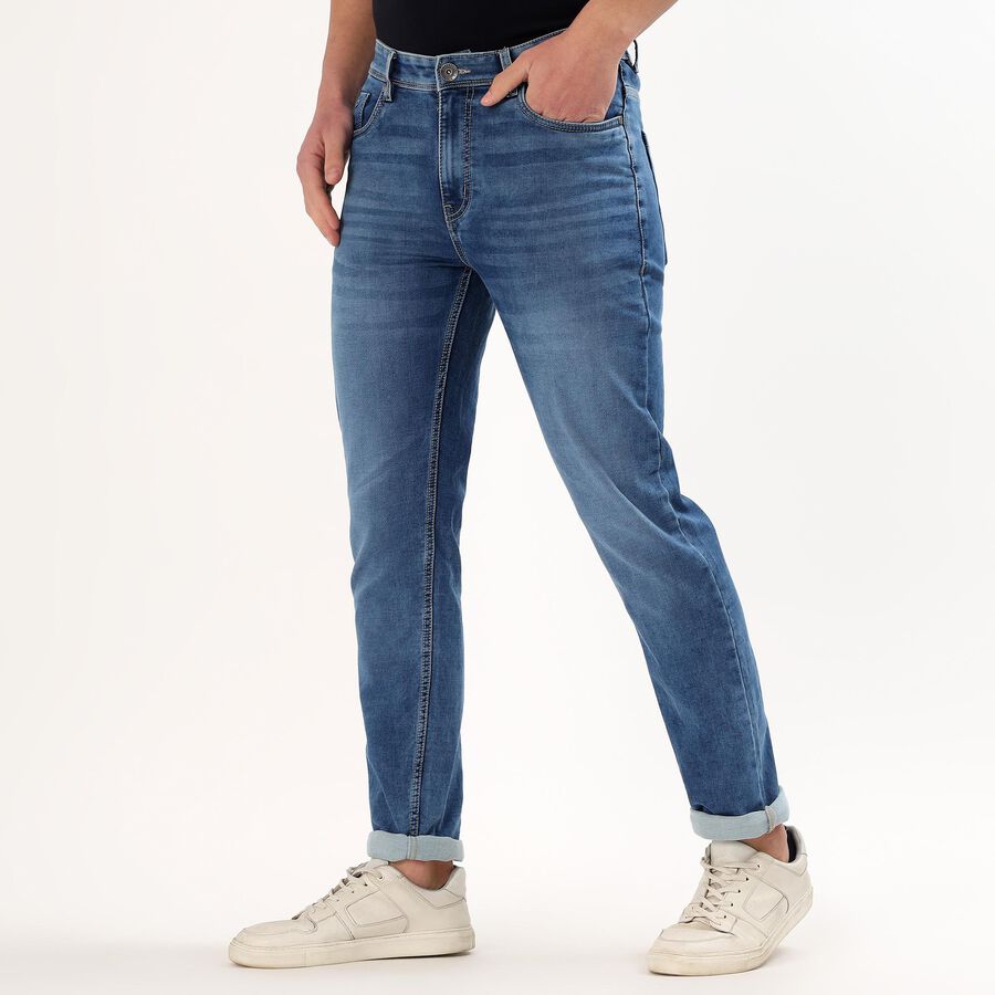 Men's Jeans, मध्यम नीला, large image number null