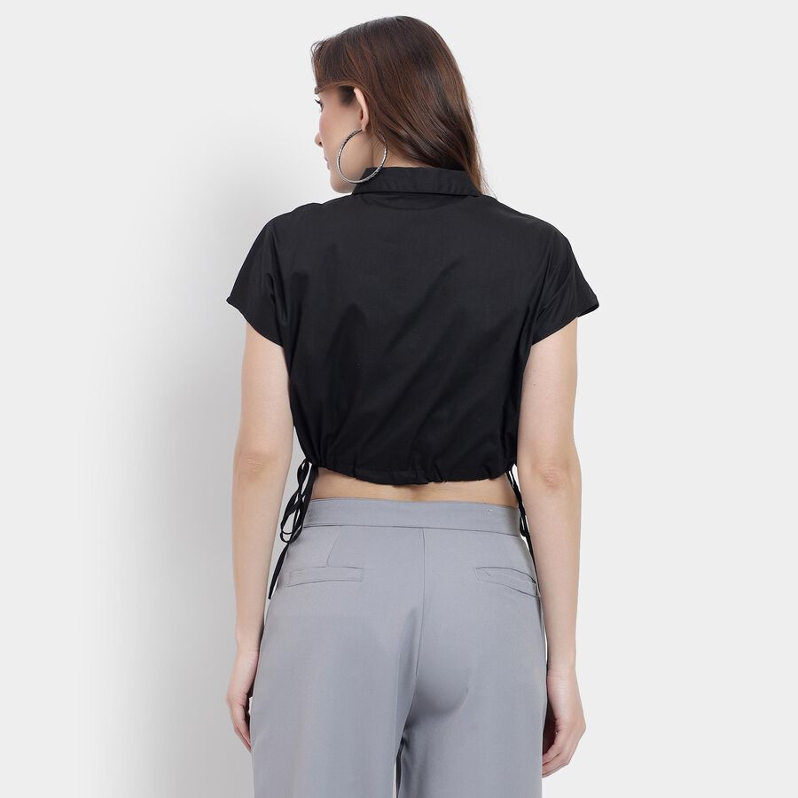 Ladies' 100% Cotton Shirt , Black, large image number null