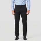 Men's Black Slim Fit Flat-Front Chino Trousers, काला, small