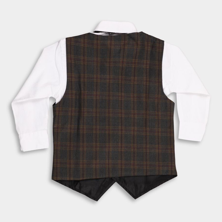 Boys' 100% Cotton Casual Shirt, गहरा ग्रे, large image number null
