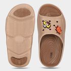 Boys Brown Slip-On Slide Sandals, Brown, small