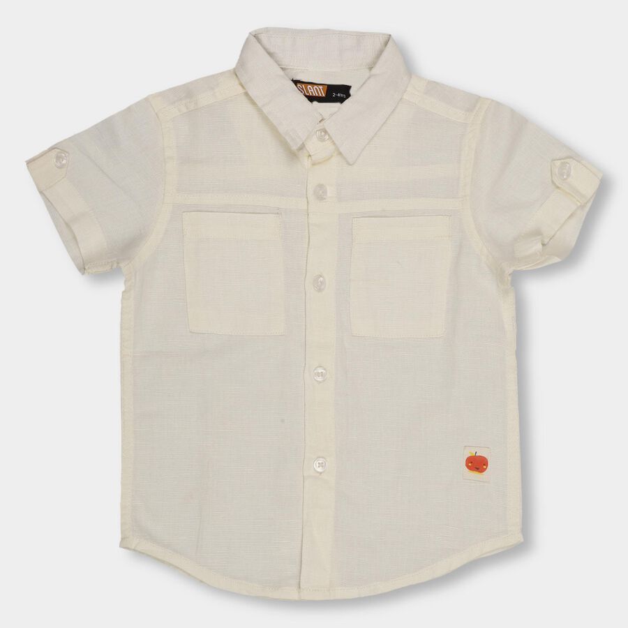 Boys' Casual Shirt, Beige, large image number null