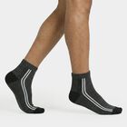 Men's Grey Regular Fit Striped Pack of 3 Socks, मिश्रित हल्का ग्रे, small