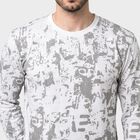 Men's White Crew Neck Regular T-Shirt, White, small