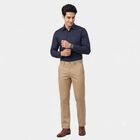 Men's Beige Slim Fit Chino Trousers, Beige, small
