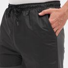 Men's Charcoal Grey Regular Fit Panelled Track Pants, Dark Grey, small