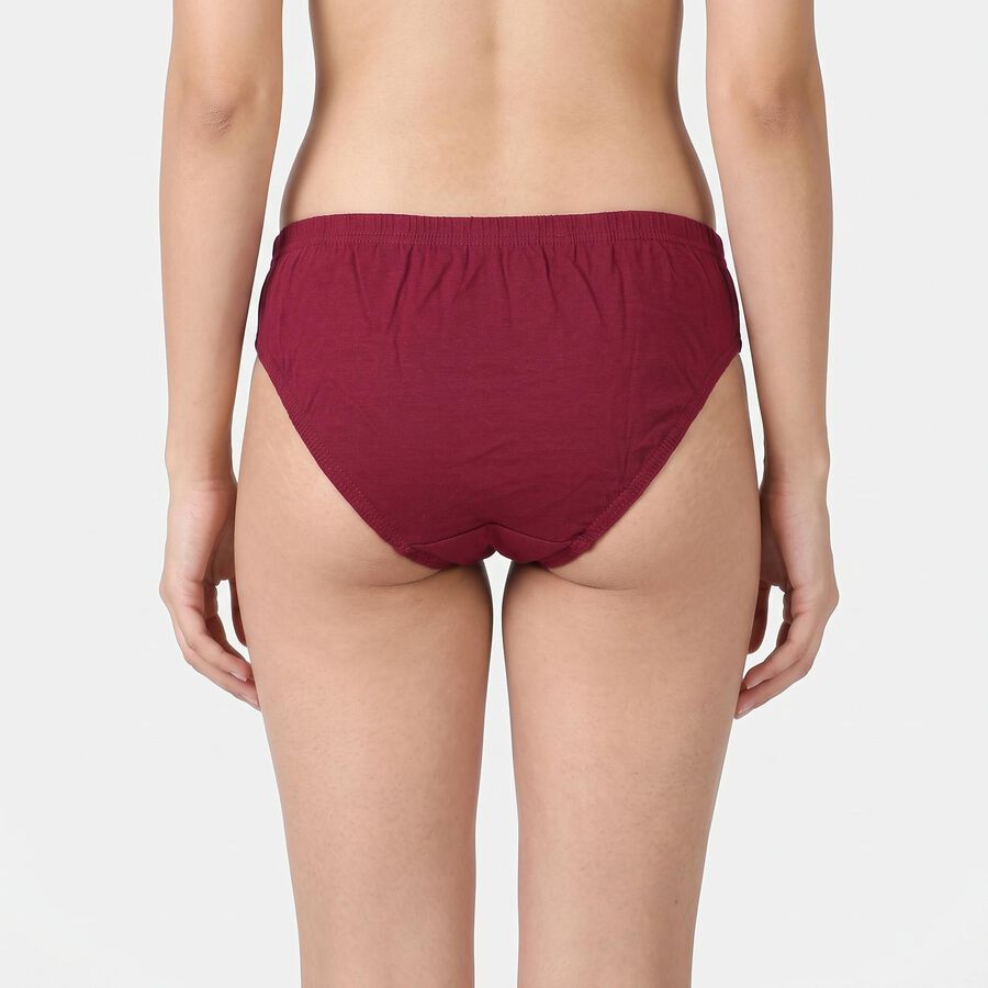 Women's Maroon Regular Fit Solid Panty, Wine, large