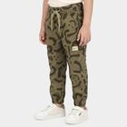 Boys' Olive Green Regular Fit Camouflage Cargo Trousers, Olive, small