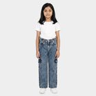 Girls' Jeans, Mid Blue, small